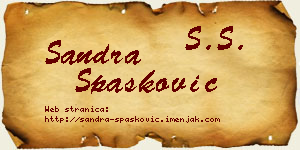 Sandra Spasković vizit kartica
